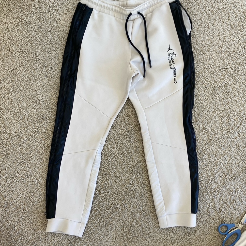 Jordan White & Black Jogger Sweatpants